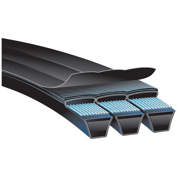 V-Belt, 3531 mm Outside Length, 112 mm Top Width, 12 mm Thickness, 6 Ribs